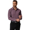 image:imageCOOFANDY Mens Formal Dress Shirt Hidden Button Front Wrinkle Free Shirt Regular Fit Stretch Business Casual ShirtsPurplish Red