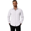 image:imageCOOFANDY Mens Formal Dress Shirt Hidden Button Front Wrinkle Free Shirt Regular Fit Stretch Business Casual ShirtsWhite