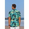 image:imageCOOFANDY Mens Hawaiian Shirt Short Sleeve Floral Button Down Shirts Tropical Summer Beach Shirts Camp Collar ShirtBlue