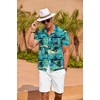 image:imageCOOFANDY Mens Hawaiian Shirt Short Sleeve Floral Button Down Shirts Tropical Summer Beach Shirts Camp Collar ShirtBlue