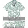 image:imageCOOFANDY Mens Hawaiian Shirt Short Sleeve Floral Button Down Shirts Tropical Summer Beach Shirts Camp Collar ShirtGreen Leaf