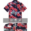 image:imageCOOFANDY Mens Hawaiian Shirt Short Sleeve Floral Button Down Shirts Tropical Summer Beach Shirts Camp Collar ShirtNavyfloral