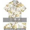 image:imageCOOFANDY Mens Hawaiian Shirt Short Sleeve Floral Button Down Shirts Tropical Summer Beach Shirts Camp Collar ShirtW Palm Leaf