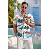 image:imageCOOFANDY Mens Hawaiian Shirt Short Sleeve Floral Button Down Shirts Tropical Summer Beach Shirts Camp Collar ShirtWhite Coconut Tree