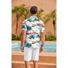 image:imageCOOFANDY Mens Hawaiian Shirt Short Sleeve Floral Button Down Shirts Tropical Summer Beach Shirts Camp Collar ShirtWhite Coconut Tree