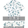 image:imageCOOFANDY Mens Hawaiian Shirt Short Sleeve Floral Button Down Shirts Tropical Summer Beach Shirts Camp Collar ShirtWhite Palm Leaf