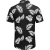 image:imageCOOFANDY Mens Hawaiian Shirts Short Sleeve Button Down Aloha Shirts Summer Vacation Beach ShirtsBlackpalm Leaf