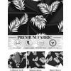 image:imageCOOFANDY Mens Hawaiian Shirts Short Sleeve Button Down Aloha Shirts Summer Vacation Beach ShirtsBlackpalm Leaf