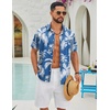 image:imageCOOFANDY Mens Hawaiian Shirts Short Sleeve Button Down Aloha Shirts Summer Vacation Beach ShirtsBluecoconut Tree