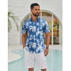 image:imageCOOFANDY Mens Hawaiian Shirts Short Sleeve Button Down Aloha Shirts Summer Vacation Beach ShirtsBluecoconut Tree