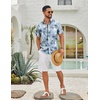 image:imageCOOFANDY Mens Hawaiian Shirts Short Sleeve Button Down Aloha Shirts Summer Vacation Beach ShirtsGreenpalm Tree