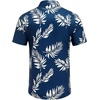 image:imageCOOFANDY Mens Hawaiian Shirts Short Sleeve Button Down Aloha Shirts Summer Vacation Beach ShirtsNavypalm Leaf