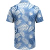 image:imageCOOFANDY Mens Hawaiian Shirts Short Sleeve Button Down Aloha Shirts Summer Vacation Beach ShirtsSky Bluetropical Leaf