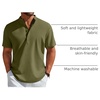 image:imageCOOFANDY Mens Henley Shirt Short Sleeve Casual TShirt Summer Beach Hippie Henley Tee ShirtArmy Green