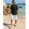 image:imageCOOFANDY Mens Henley Shirt Short Sleeve Casual TShirt Summer Beach Hippie Henley Tee ShirtBlack