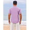 image:imageCOOFANDY Mens Henley Shirt Short Sleeve Casual TShirt Summer Beach Hippie Henley Tee ShirtLavender