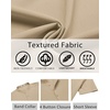 image:imageCOOFANDY Mens Henley Shirt Short Sleeve Casual TShirt Summer Beach Hippie Henley Tee ShirtLight Khaki