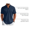 image:imageCOOFANDY Mens Henley Shirt Short Sleeve Casual TShirt Summer Beach Hippie Henley Tee ShirtNavy Blue