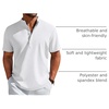 image:imageCOOFANDY Mens Henley Shirt Short Sleeve Casual TShirt Summer Beach Hippie Henley Tee ShirtWhite