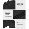 image:imageCOOFANDY Mens Henley Shirt Short Sleeve Stand Collar Summer Casual Beach Hippie TShirtsBlack