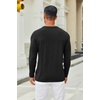 image:imageCOOFANDY Mens Henley Shirts Long Sleeve Casual Pullover TShirt Fashion Basic Button ShirtsAblack