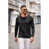 image:imageCOOFANDY Mens Henley Shirts Long Sleeve Casual Pullover TShirt Fashion Basic Button ShirtsAblack
