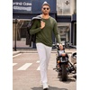 image:imageCOOFANDY Mens Henley Shirts Long Sleeve Casual Pullover TShirt Fashion Basic Button ShirtsArmy Green