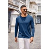 image:imageCOOFANDY Mens Henley Shirts Long Sleeve Casual Pullover TShirt Fashion Basic Button ShirtsDark Blue