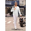 image:imageCOOFANDY Mens Henley Shirts Long Sleeve Casual Pullover TShirt Fashion Basic Button ShirtsWhite