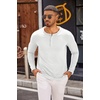 image:imageCOOFANDY Mens Henley Shirts Long Sleeve Casual Pullover TShirt Fashion Basic Button ShirtsWhite