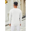 image:imageCOOFANDY Mens Henley Shirts Long Sleeve Casual Pullover TShirt Fashion Basic Button ShirtsWhite
