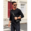 image:imageCOOFANDY Mens Henley Shirts Long Sleeve T Shirts Casual Lightweight Fashion Button Pullover Tee ShirtBlack
