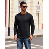 image:imageCOOFANDY Mens Henley Shirts Long Sleeve T Shirts Casual Lightweight Fashion Button Pullover Tee ShirtBlack