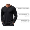 image:imageCOOFANDY Mens Henley Shirts Long Sleeve T Shirts Casual Lightweight Fashion Button Pullover Tee ShirtBlack