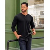 image:imageCOOFANDY Mens Henley Shirts Long Sleeve T Shirts Casual Lightweight Fashion Button Pullover Tee ShirtBlack