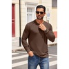 image:imageCOOFANDY Mens Henley Shirts Long Sleeve T Shirts Casual Lightweight Fashion Button Pullover Tee ShirtBrown