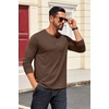 image:imageCOOFANDY Mens Henley Shirts Long Sleeve T Shirts Casual Lightweight Fashion Button Pullover Tee ShirtBrown