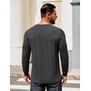 image:imageCOOFANDY Mens Henley Shirts Long Sleeve T Shirts Casual Lightweight Fashion Button Pullover Tee ShirtDark Drey