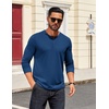 image:imageCOOFANDY Mens Henley Shirts Long Sleeve T Shirts Casual Lightweight Fashion Button Pullover Tee ShirtDeep Blue