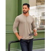 image:imageCOOFANDY Mens Henley Shirts Long Sleeve T Shirts Casual Lightweight Fashion Button Pullover Tee ShirtKhaki