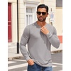 image:imageCOOFANDY Mens Henley Shirts Long Sleeve T Shirts Casual Lightweight Fashion Button Pullover Tee ShirtLight Grey