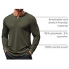 image:imageCOOFANDY Mens Henley Shirts Long Sleeve T Shirts Casual Lightweight Fashion Button Pullover Tee ShirtOlive Green