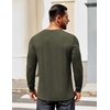 image:imageCOOFANDY Mens Henley Shirts Long Sleeve T Shirts Casual Lightweight Fashion Button Pullover Tee ShirtOlive Green