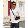 image:imageCOOFANDY Mens Henley Shirts Long Sleeve T Shirts Casual Lightweight Fashion Button Pullover Tee ShirtWhite