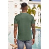 image:imageCOOFANDY Mens Henley Shirts Short Sleeve Button T Shirt Casual Summer Basic Tee Tops with PocketArmy Green