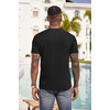 image:imageCOOFANDY Mens Henley Shirts Short Sleeve Button T Shirt Casual Summer Basic Tee Tops with PocketBlack