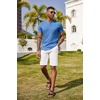 image:imageCOOFANDY Mens Henley Shirts Short Sleeve Button T Shirt Casual Summer Basic Tee Tops with PocketBlue1