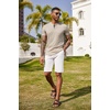 image:imageCOOFANDY Mens Henley Shirts Short Sleeve Button T Shirt Casual Summer Basic Tee Tops with PocketCoffee