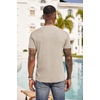 image:imageCOOFANDY Mens Henley Shirts Short Sleeve Button T Shirt Casual Summer Basic Tee Tops with PocketCoffee