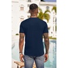 image:imageCOOFANDY Mens Henley Shirts Short Sleeve Button T Shirt Casual Summer Basic Tee Tops with PocketDark Blue